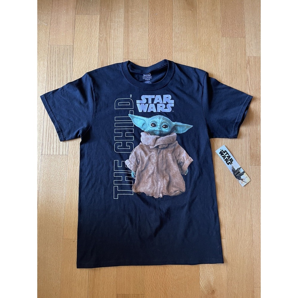 Star Wars The Mandalorian The Child Character Kids T-Shirt Black Youth XL 14/16